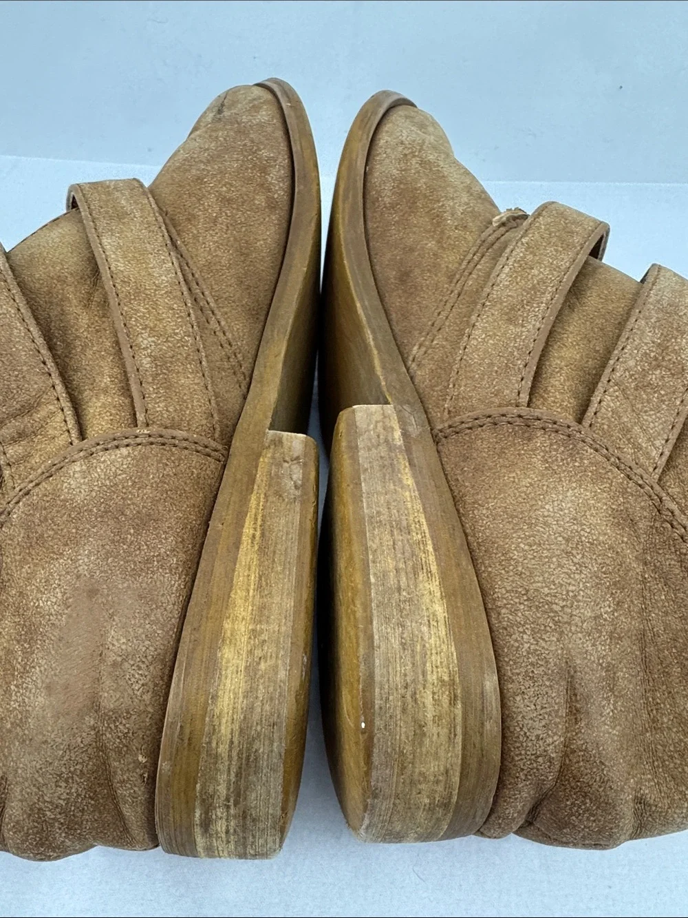 Volcom Womens Getter Tan Leather 2 Buckle Chelsea Ankle Boot Booties, sz 7